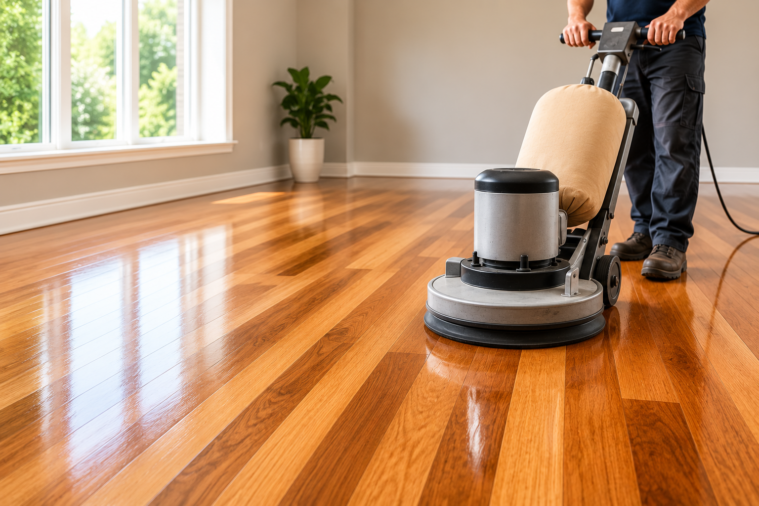 Wooden floor sanding and polishing service